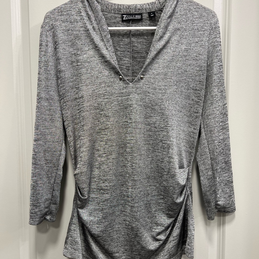 Silver Women's Top Size Small